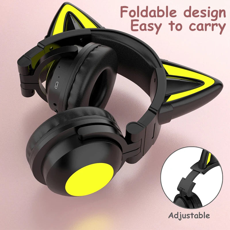 Cat Ears Wireless Headphones with Noise Cancelling