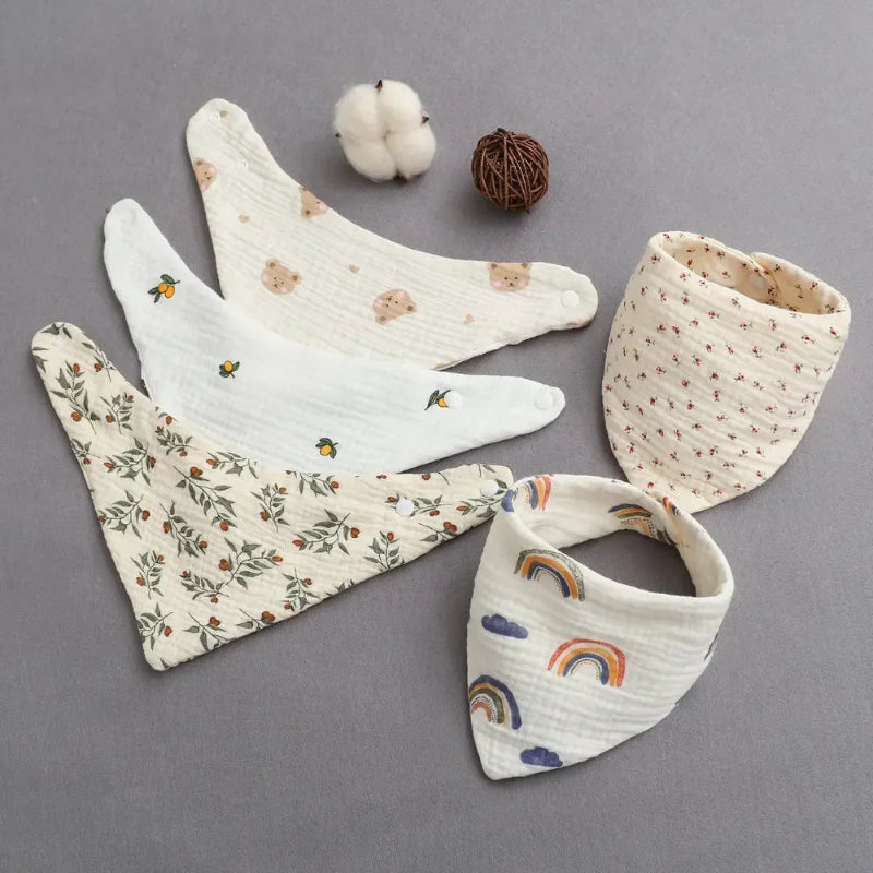 Adjustable Premium Muslin Baby Bibs