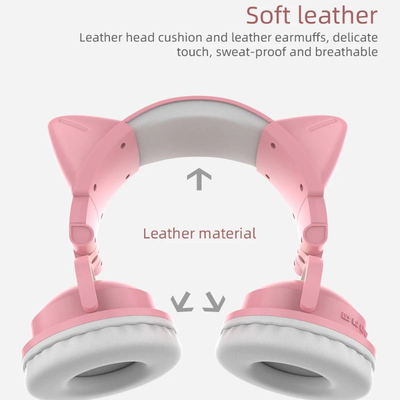 Cat Ears Wireless Headphones with Noise Cancelling
